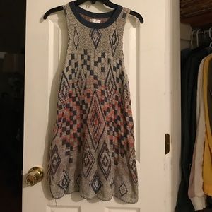 Tribal print sweater dress